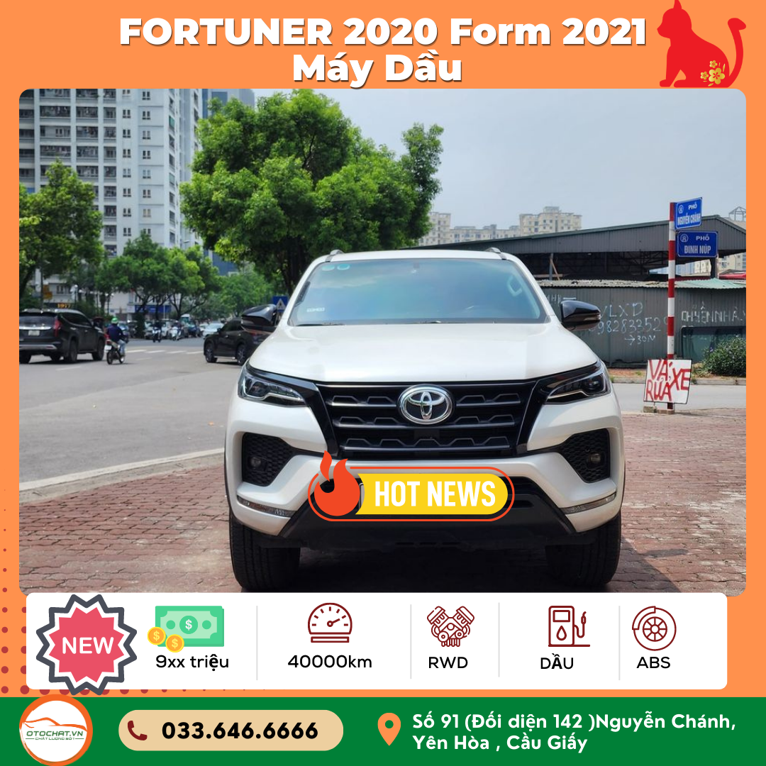 Toyota Fortuner 2020 Form 2021 máy dầu 